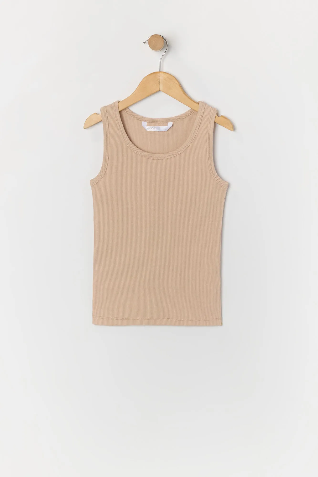 Débardeur côtelé uni à encolure dégagée pour fille sold by Urban Planet