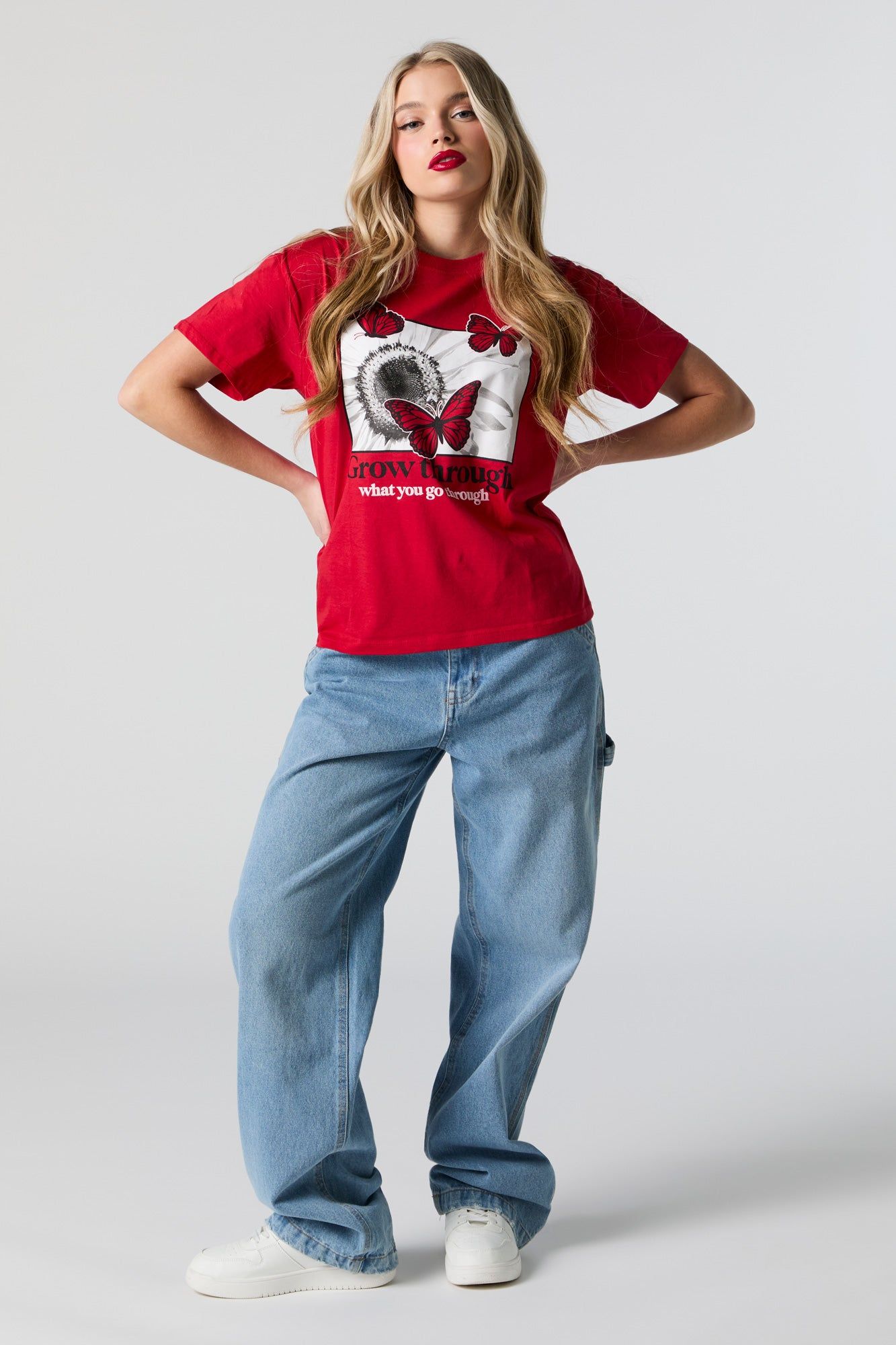 Grow Through Graphic Boyfriend T-Shirt sold by Urban Planet product image thumbnail 3