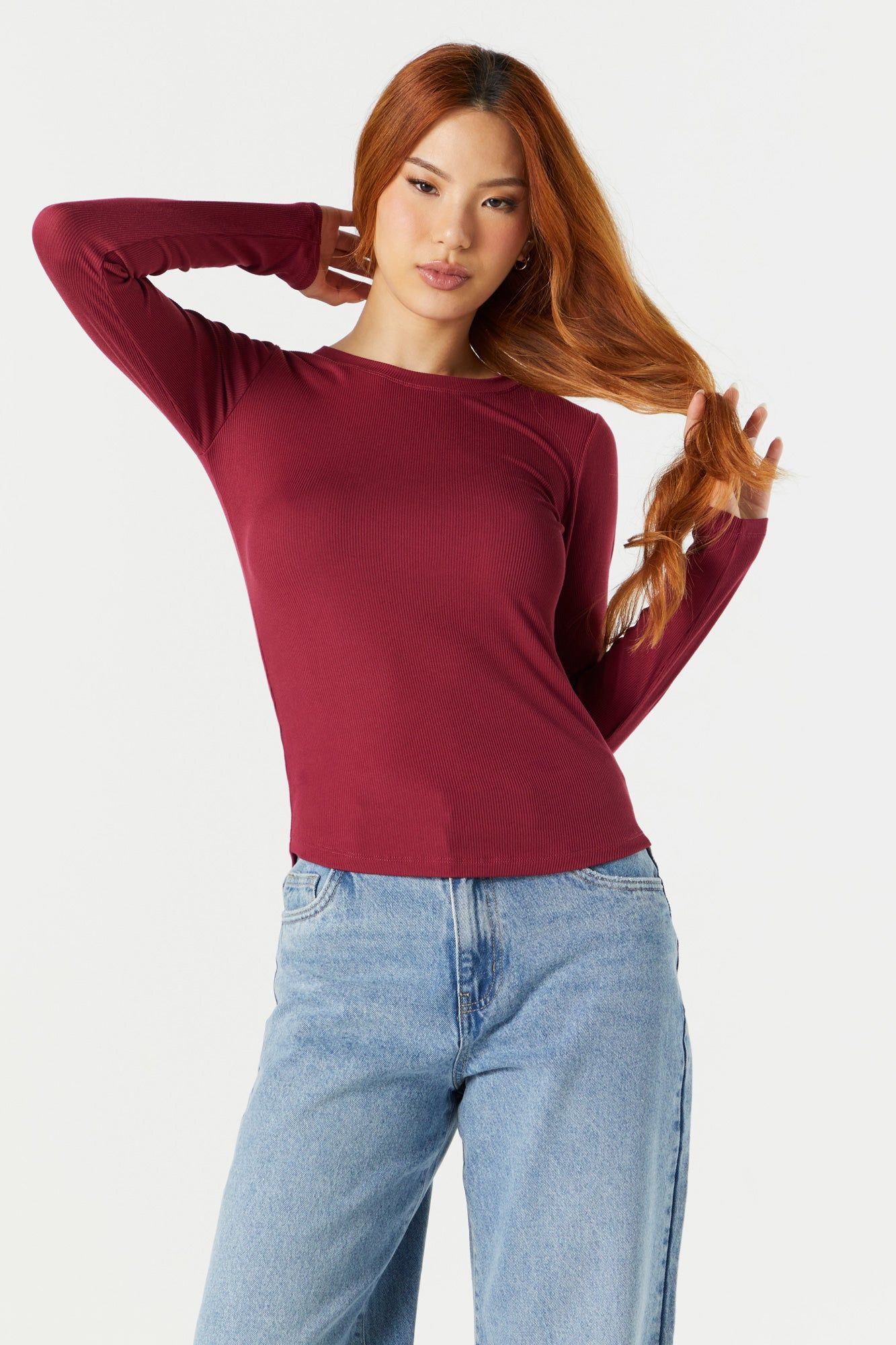 Ribbed Crewneck Long Sleeve Top sold by Urban Planet product image thumbnail 16
