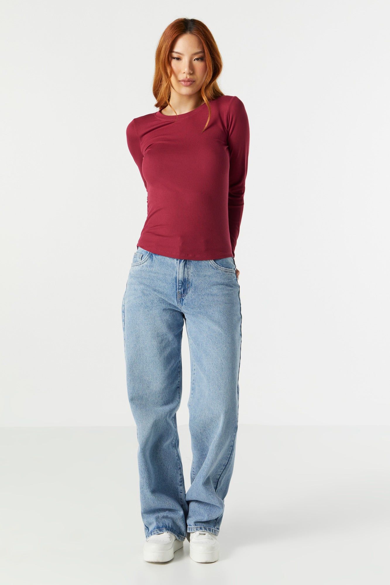Ribbed Crewneck Long Sleeve Top sold by Urban Planet product image thumbnail 18