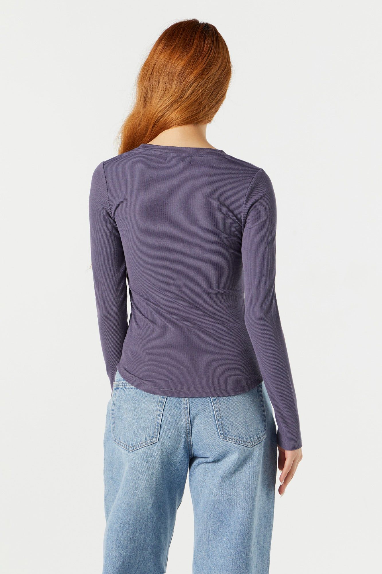 Ribbed Crewneck Long Sleeve Top sold by Urban Planet product image thumbnail 14