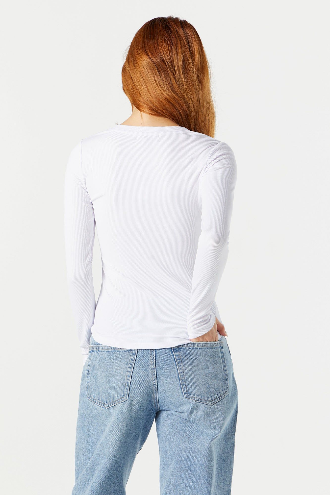 Ribbed Crewneck Long Sleeve Top sold by Urban Planet product image thumbnail 8