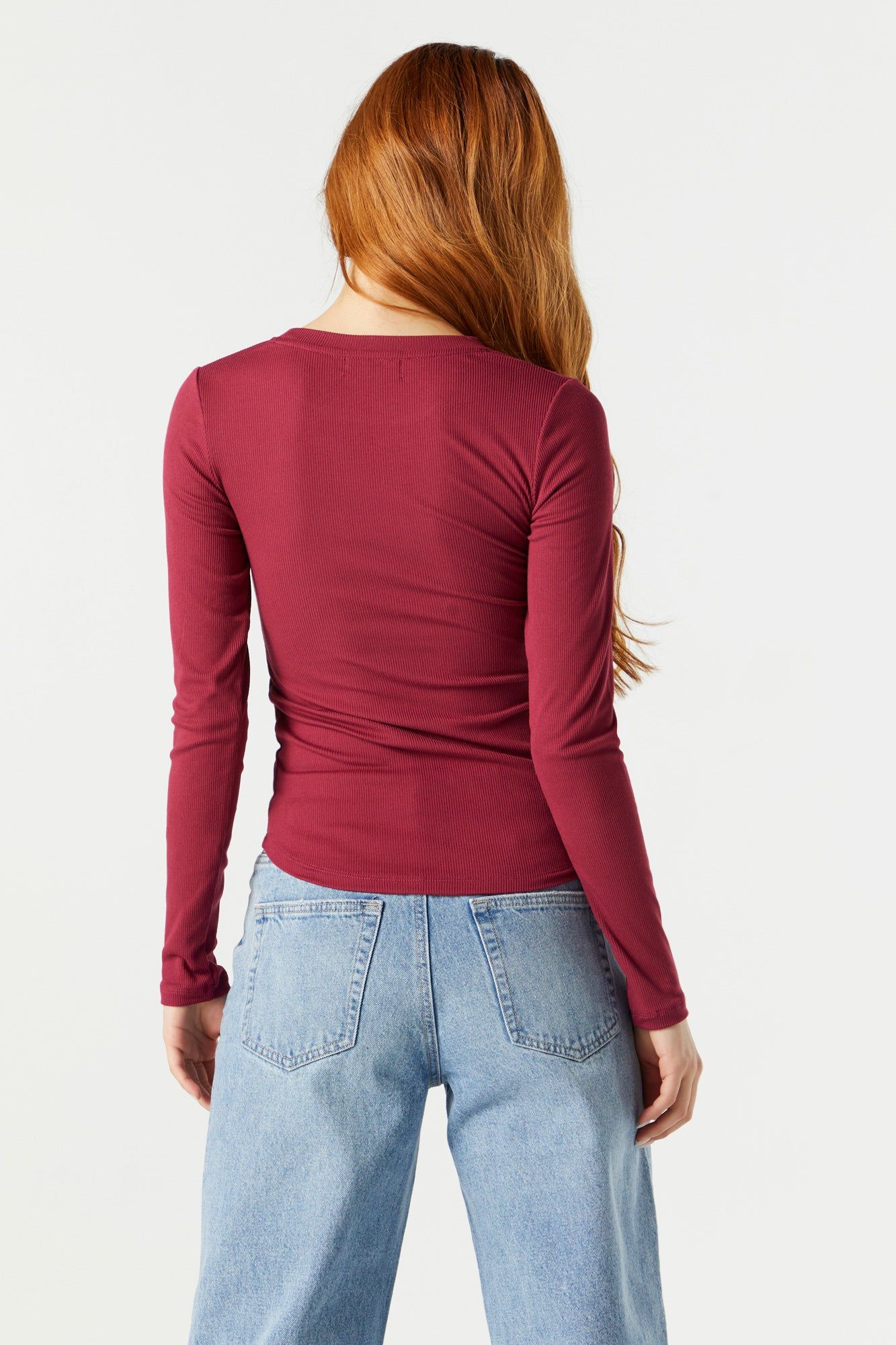 Ribbed Crewneck Long Sleeve Top sold by Urban Planet product image thumbnail 17