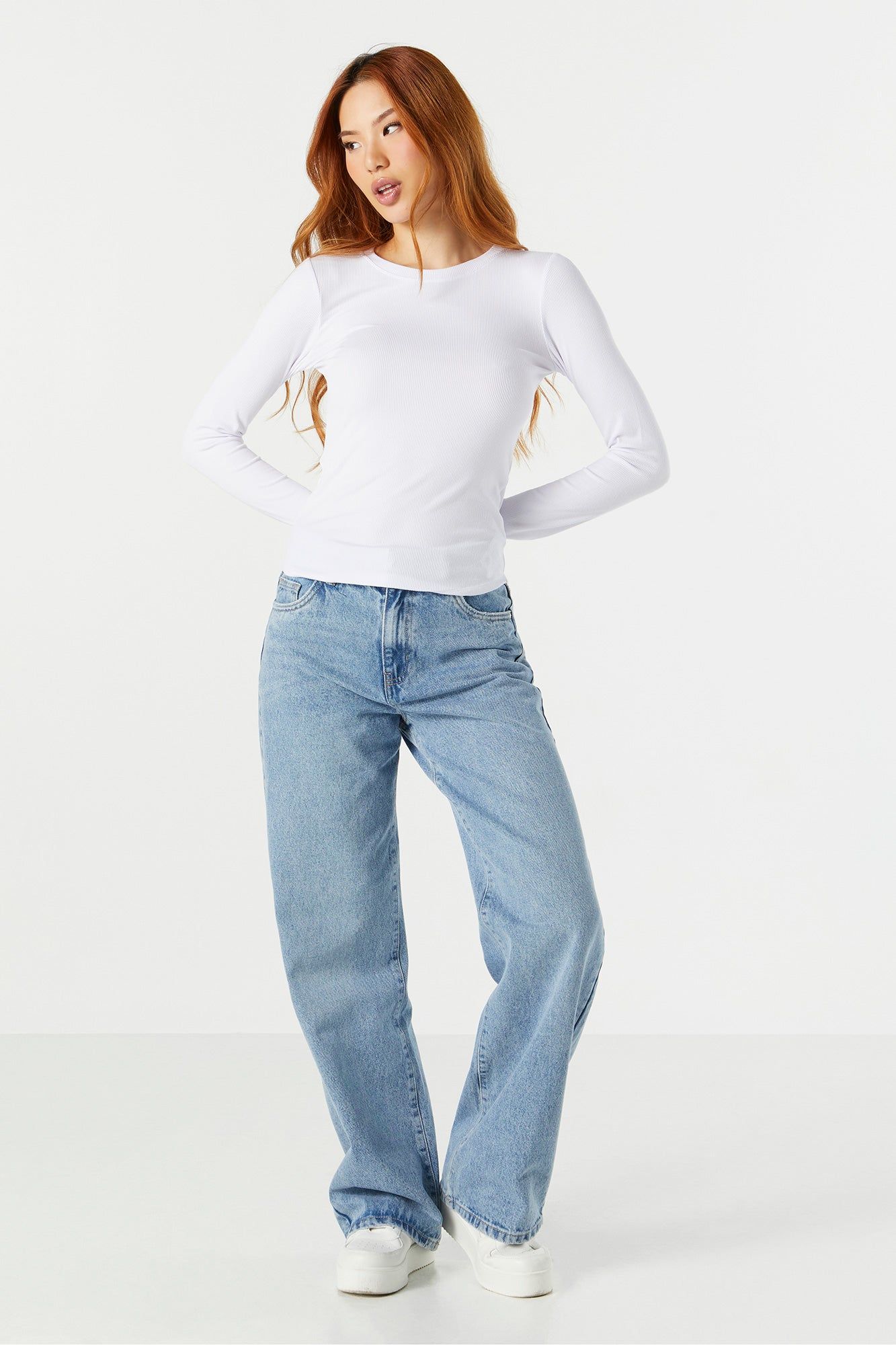 Ribbed Crewneck Long Sleeve Top sold by Urban Planet product image thumbnail 9