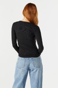 Ribbed Crewneck Long Sleeve Top sold by Urban Planet
