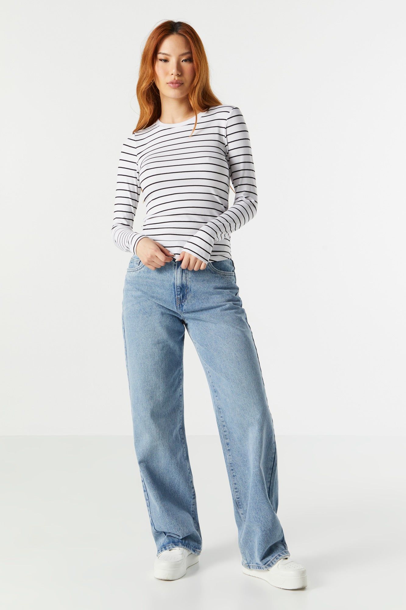 Ribbed Crewneck Long Sleeve Top sold by Urban Planet product image thumbnail 21