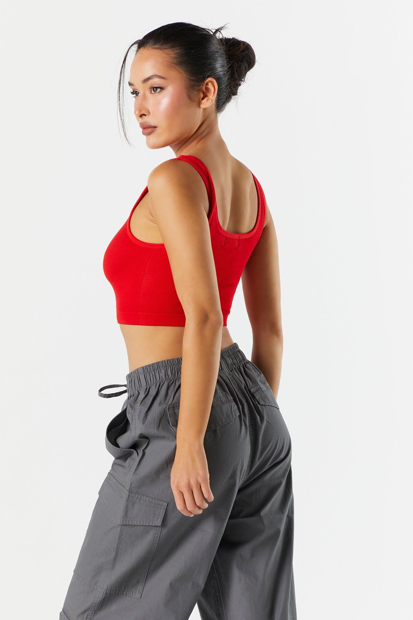 Seamless Cropped Square Neck Tank sold by Urban Planet product image thumbnail 11