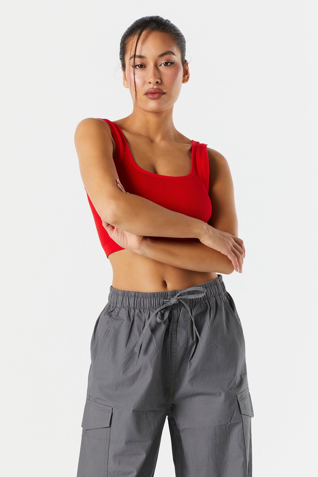Seamless Cropped Square Neck Tank sold by Urban Planet product image thumbnail 10