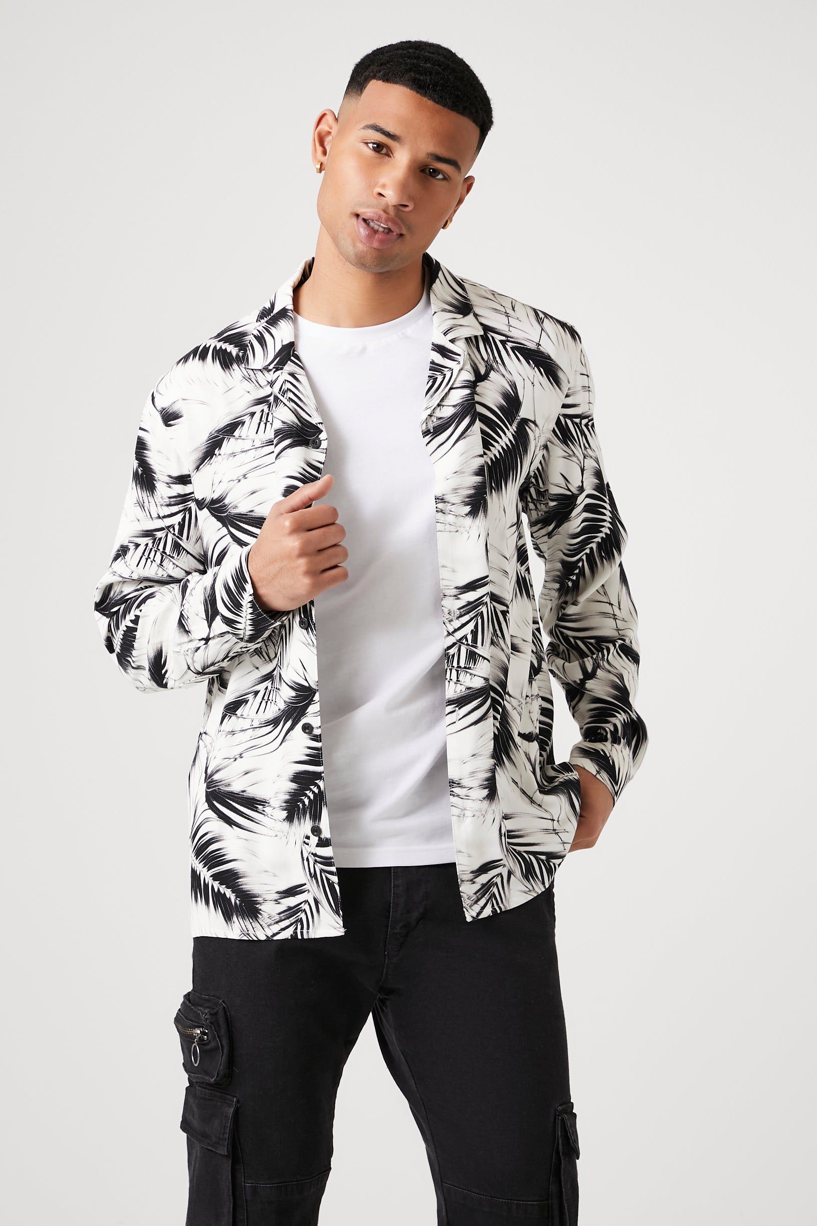 Tropical Print Long Sleeve Top sold by Urban Planet