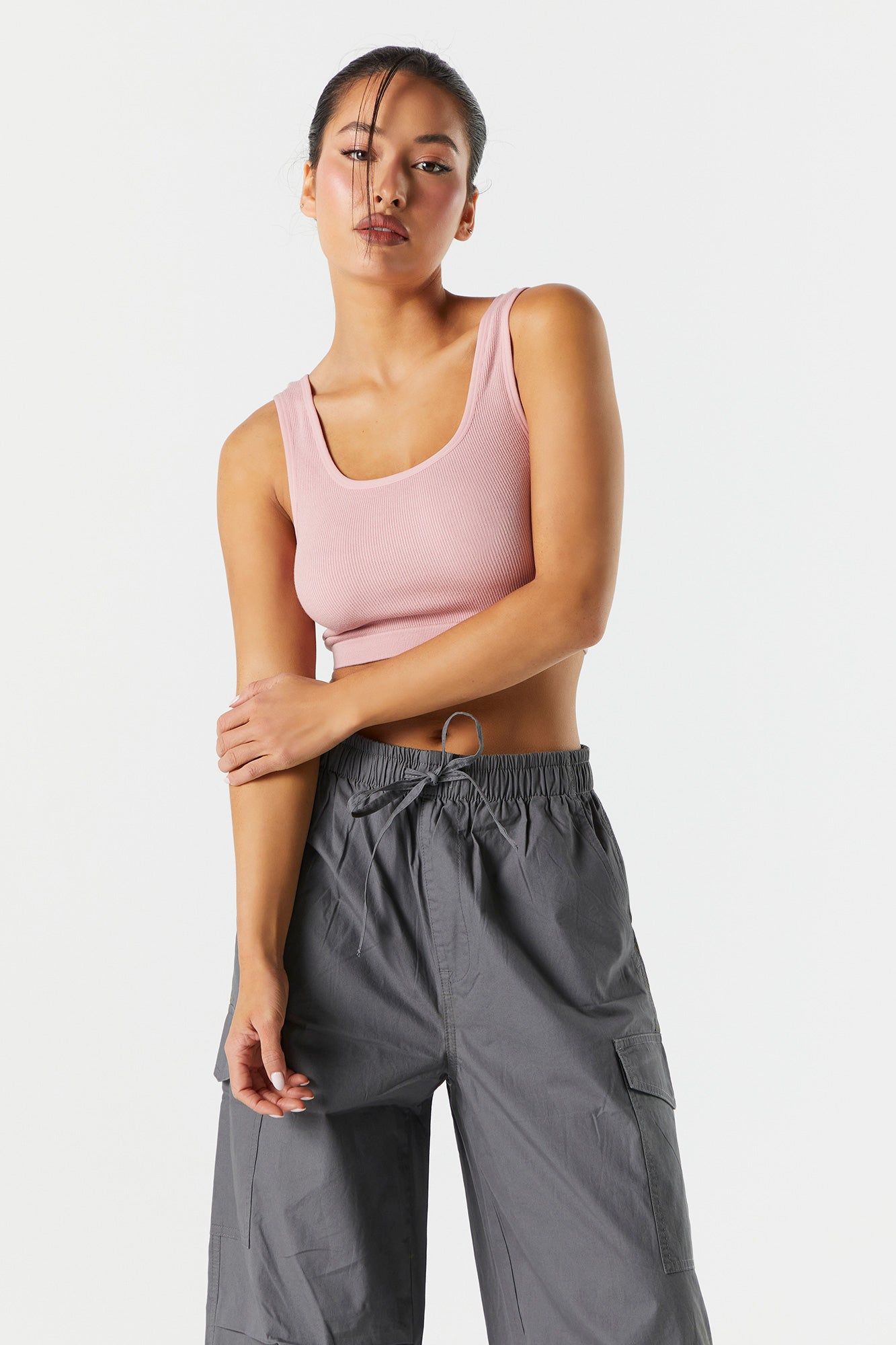 Seamless Cropped Square Neck Tank sold by Urban Planet product image thumbnail 7
