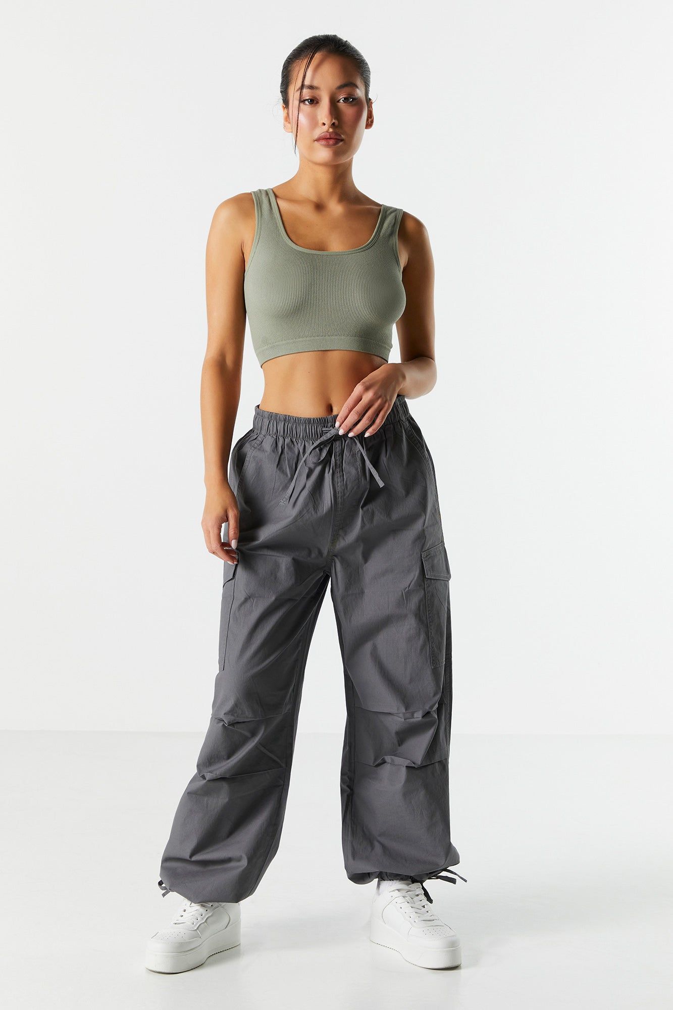 Seamless Cropped Square Neck Tank sold by Urban Planet product image thumbnail 6