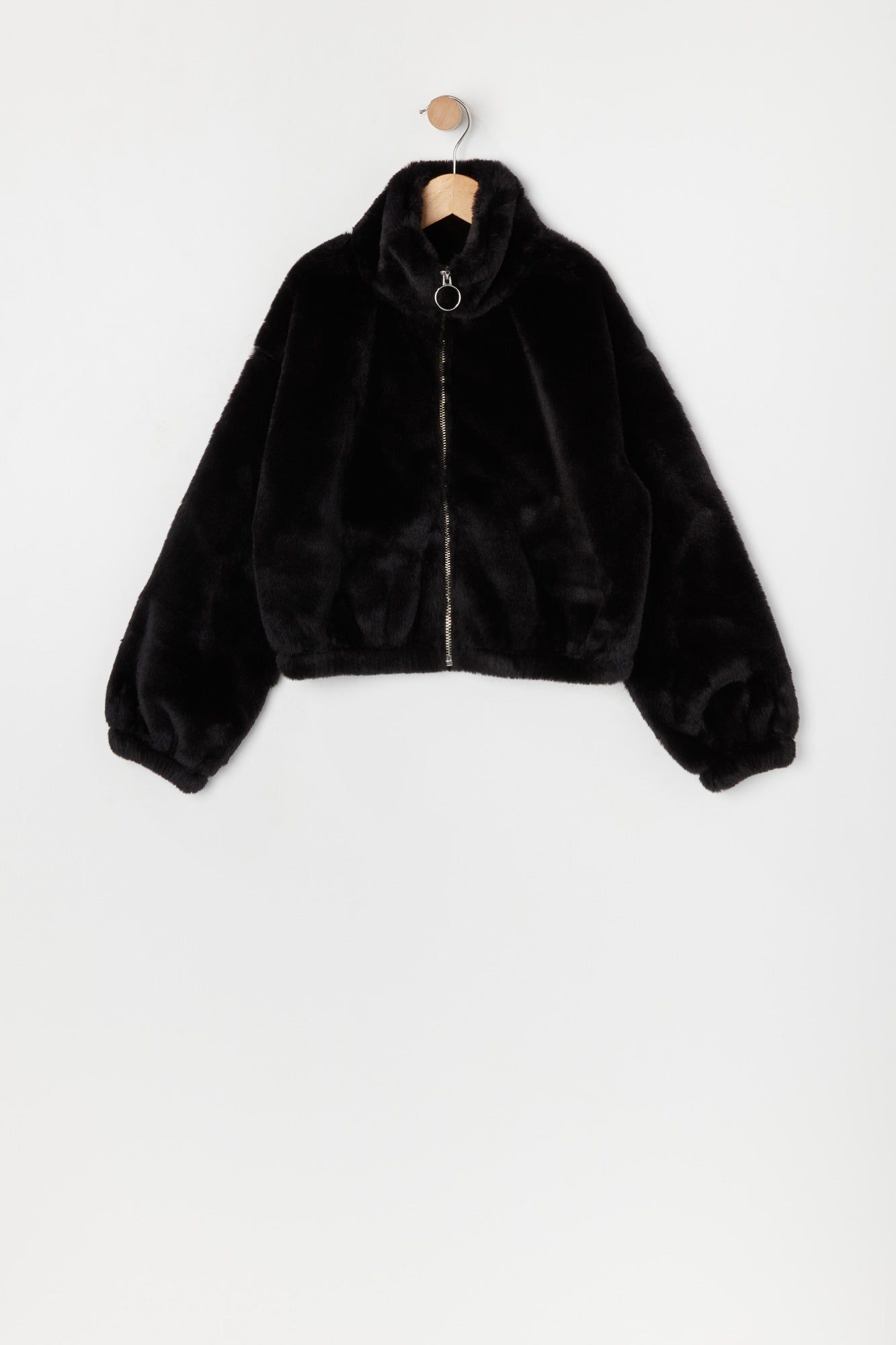 Blouson court en peluche avec fermeture à glissière pour fille sold by Urban Planet