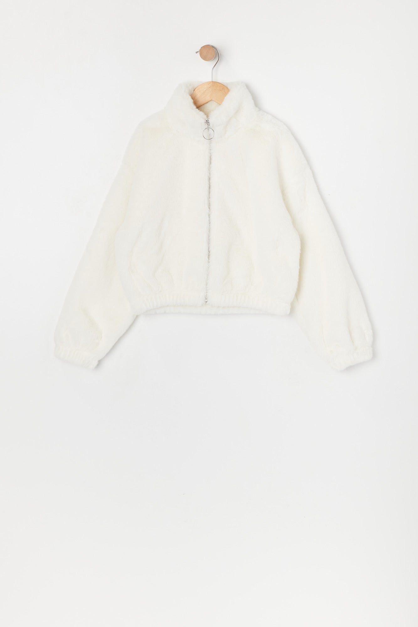 Blouson court en peluche avec fermeture à glissière pour fille sold by Urban Planet product image thumbnail 3