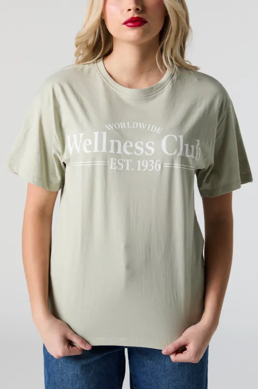 Wellness Club Graphic Boyfriend T-Shirt sold by Urban Planet