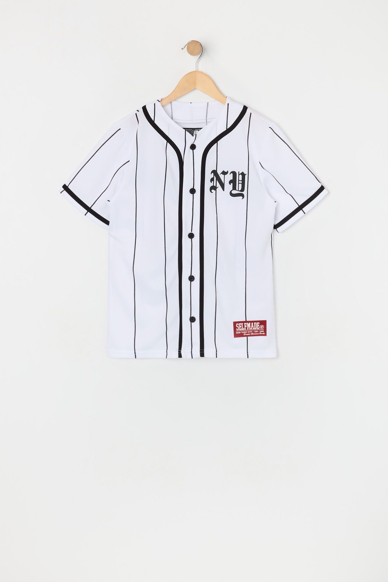 Boys New York Graphic Baseball Jersey sold by Urban Planet
