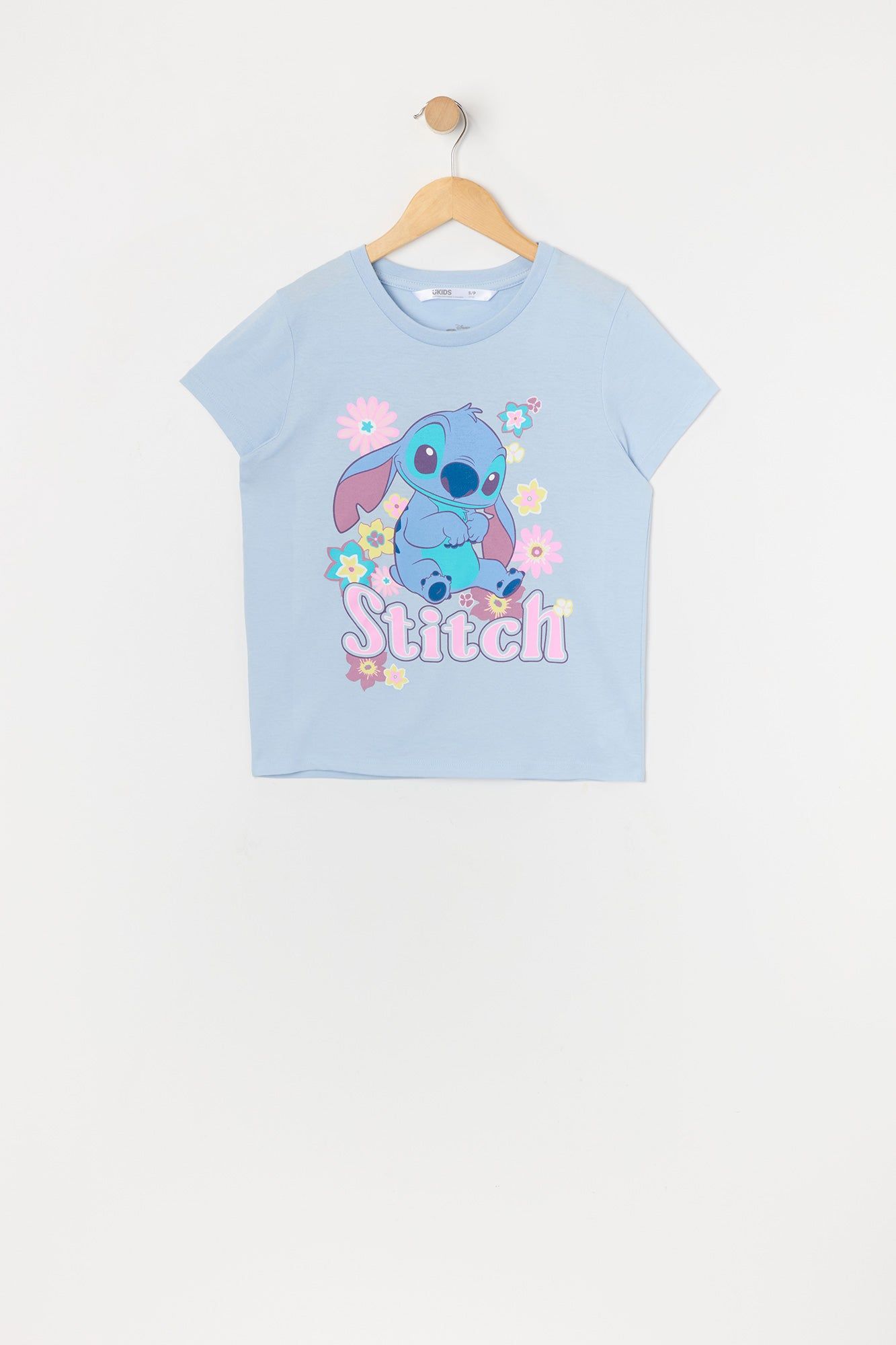 Girls Stitch Flower Graphic T-Shirt sold by Urban Planet