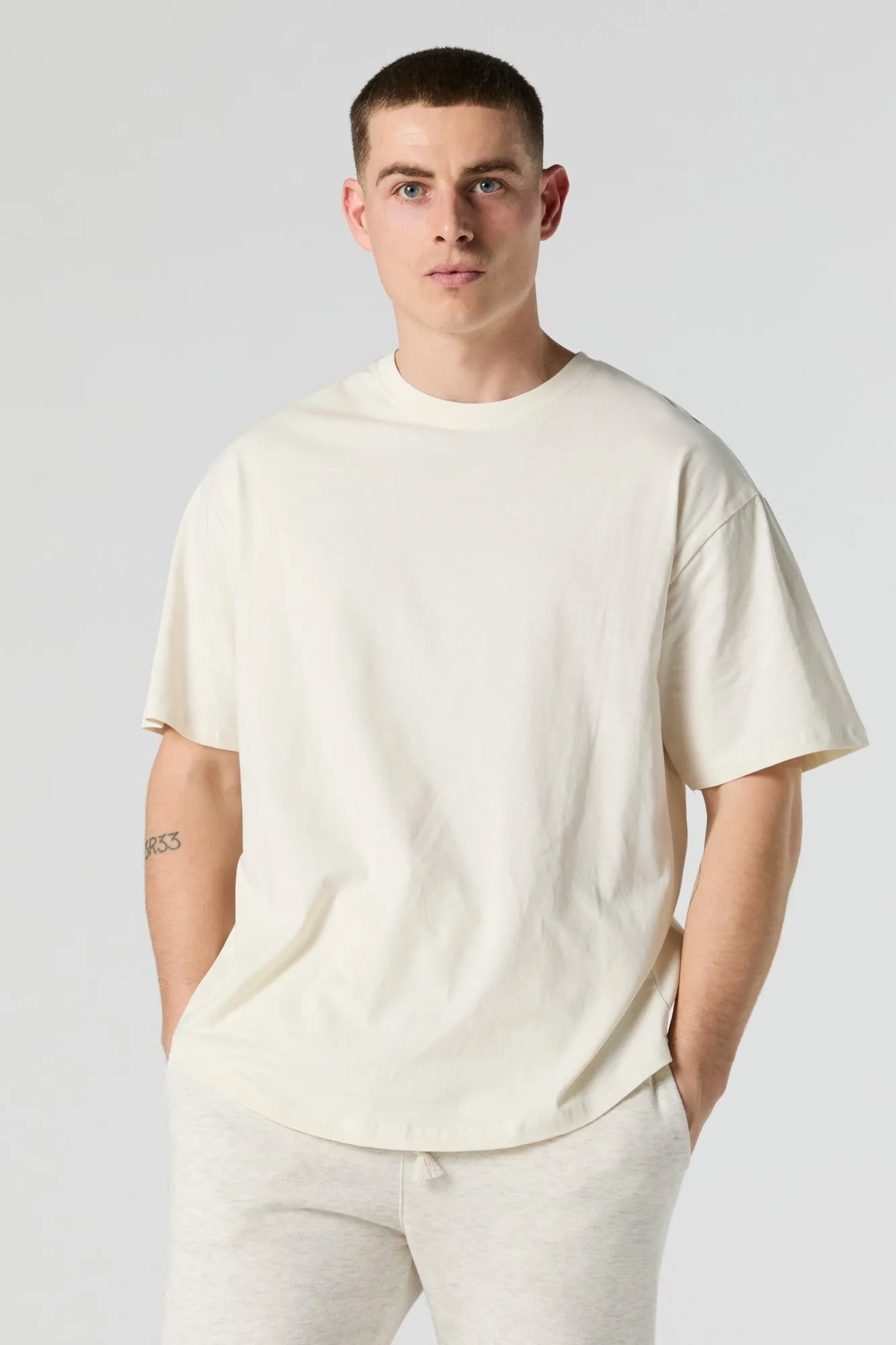 Scoop Hem Crewneck T-Shirt sold by Urban Planet product image thumbnail 4