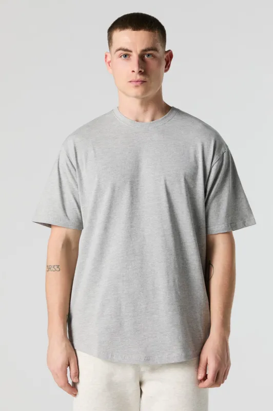 Scoop Hem Crewneck T-Shirt sold by Urban Planet