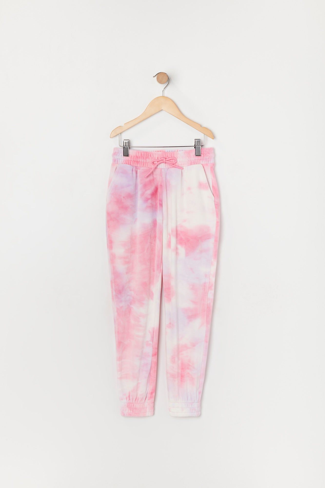 Girls Tie Dye Print Velour Jogger sold by Urban Planet