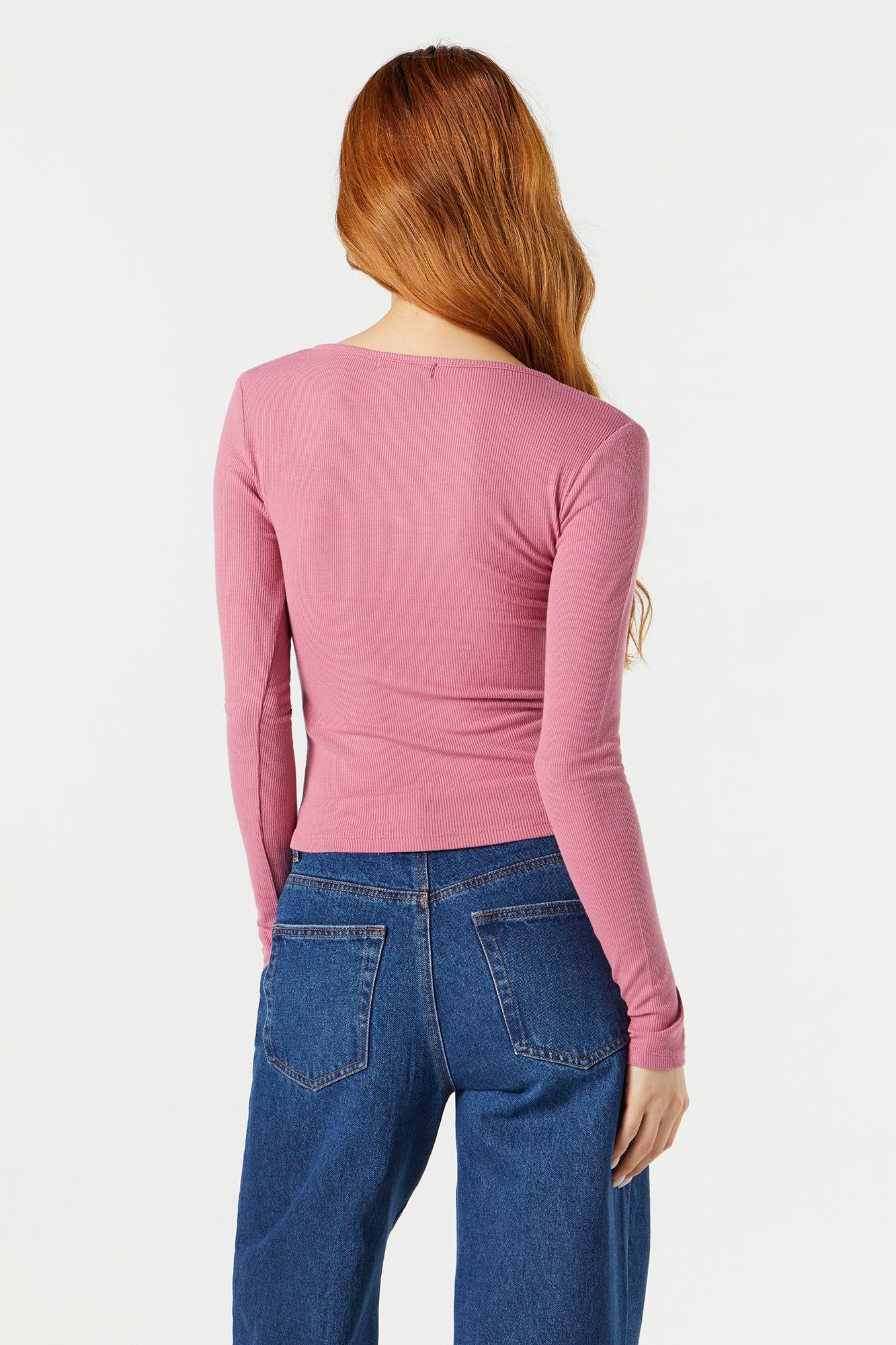 Ribbed Notched Long Sleeve Top sold by Urban Planet product image thumbnail 11