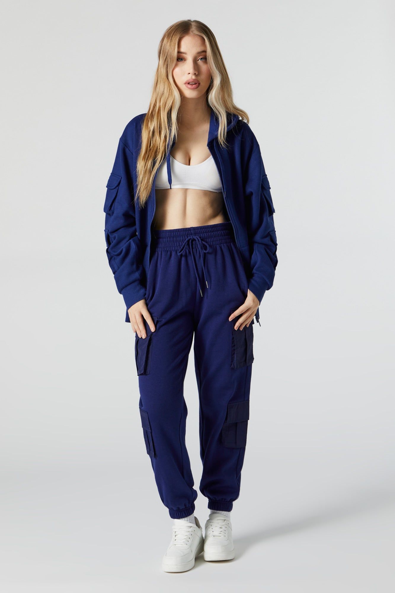 Oversized Cargo Zip-Up Hoodie sold by Urban Planet product image thumbnail 3