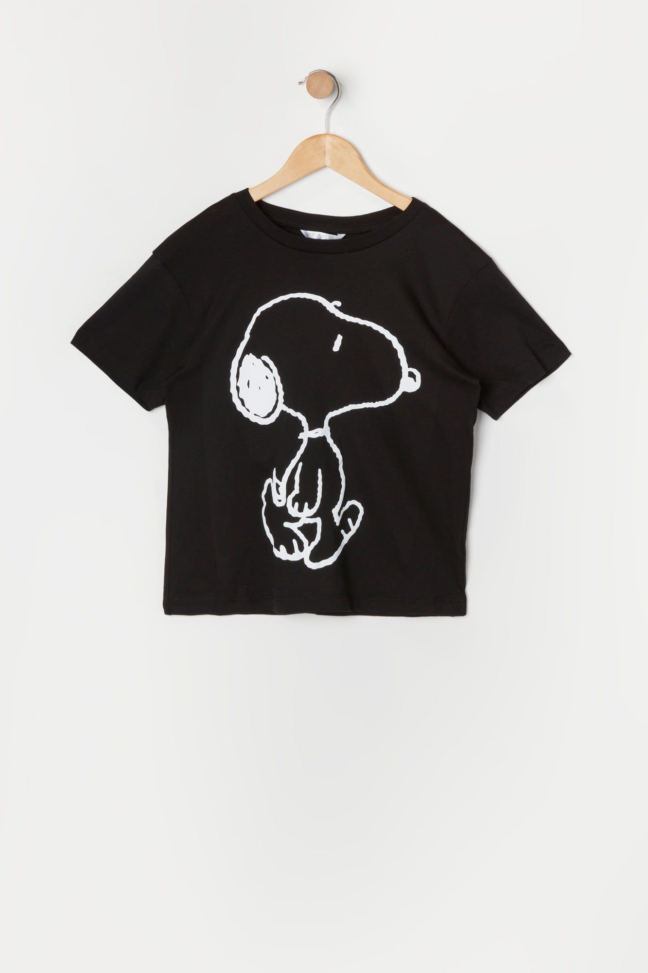 Girls Black Snoopy Graphic T-Shirt sold by Urban Planet