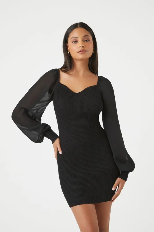 Robe-chandail mini à encolure en c'ur sold by Urban Planet