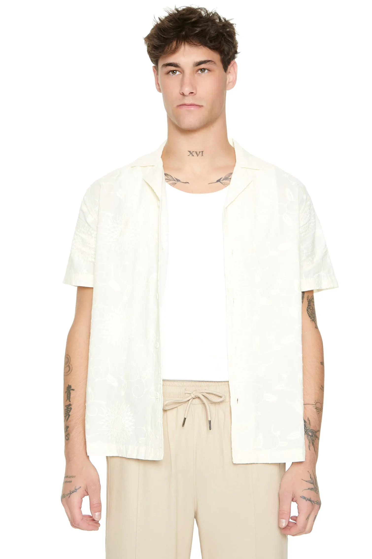 Textured Embroidered Button-Up Top sold by Urban Planet product image thumbnail 5