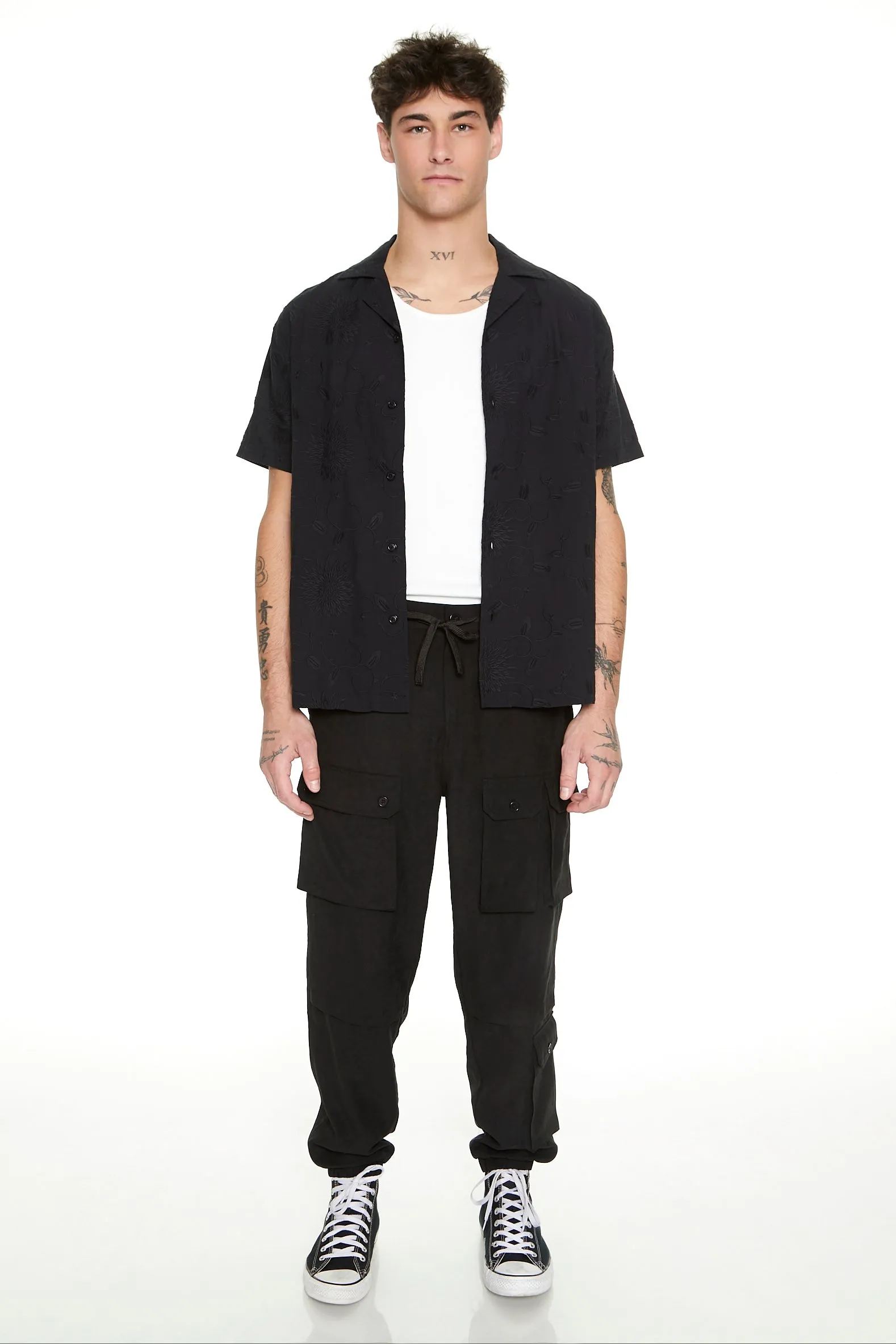 Textured Embroidered Button-Up Top sold by Urban Planet product image thumbnail 4