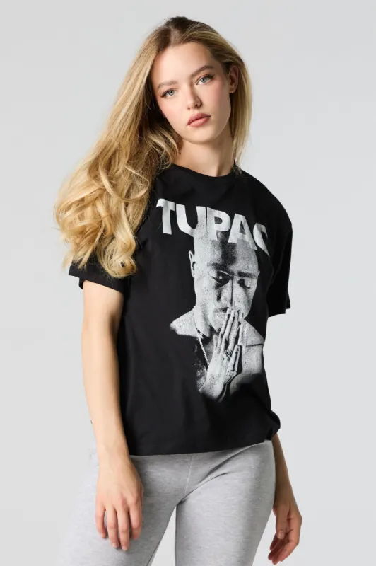 Tupac Praying Graphic Boyfriend T-Shirt sold by Urban Planet