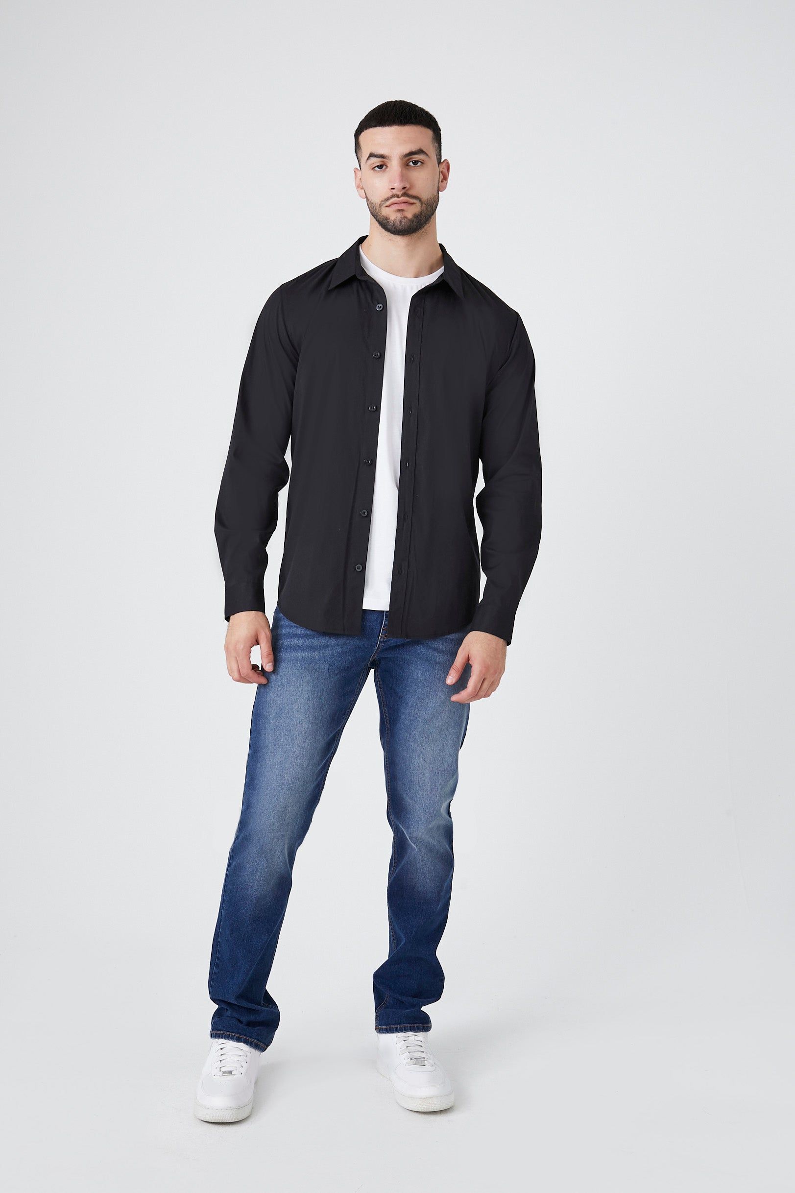 Curve Hem Button-Up Top sold by Urban Planet product image thumbnail 4