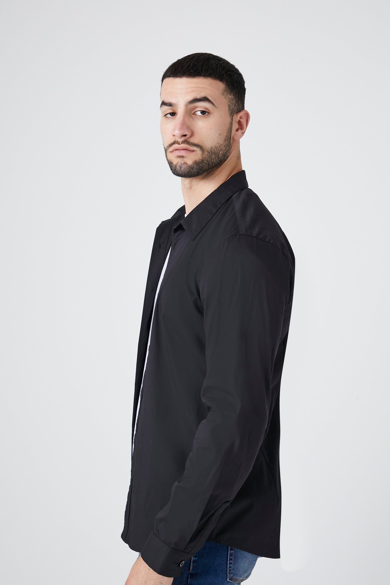 Curve Hem Button-Up Top sold by Urban Planet product image thumbnail 2
