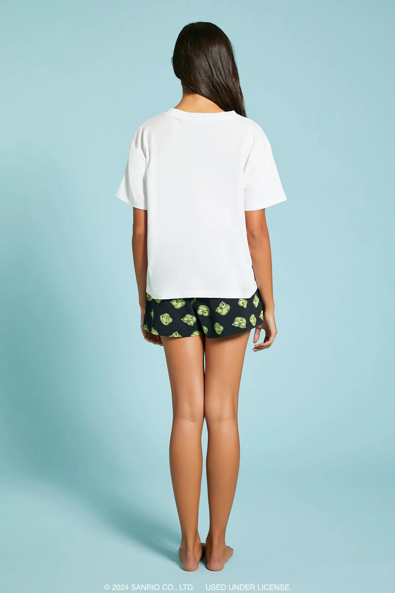 Ensemble pyjama avec t-shirt et short à imprimé Keroppi sold by Urban Planet product image thumbnail 3
