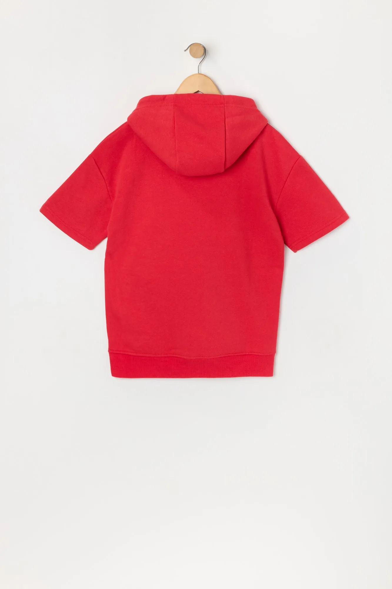 Haut à capuchon à manches courtes avec motif brodé Good Vibes pour garçon sold by Urban Planet product image thumbnail 2