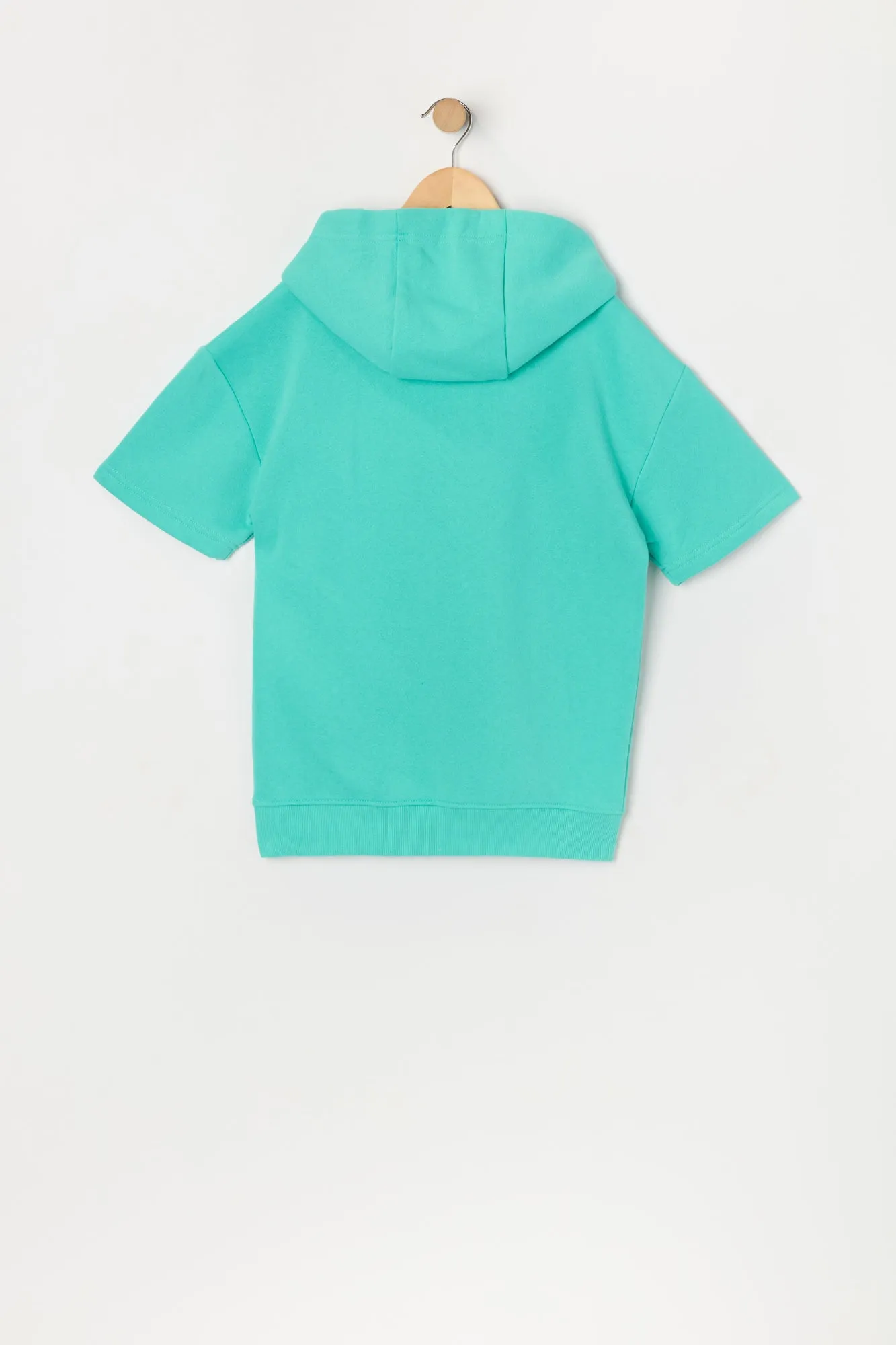 Haut à capuchon à manches courtes avec motif brodé Good Vibes pour garçon sold by Urban Planet product image thumbnail 5