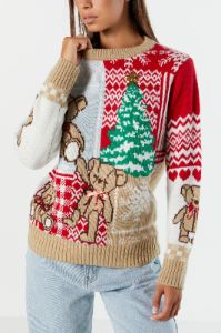 Chandail de Noël en jersey jacquard à imprimé Ourson sold by Urban Planet