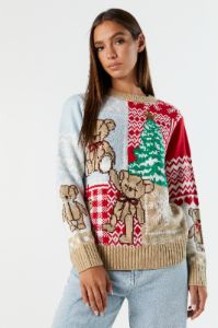 Chandail de Noël en jersey jacquard à imprimé Ourson sold by Urban Planet