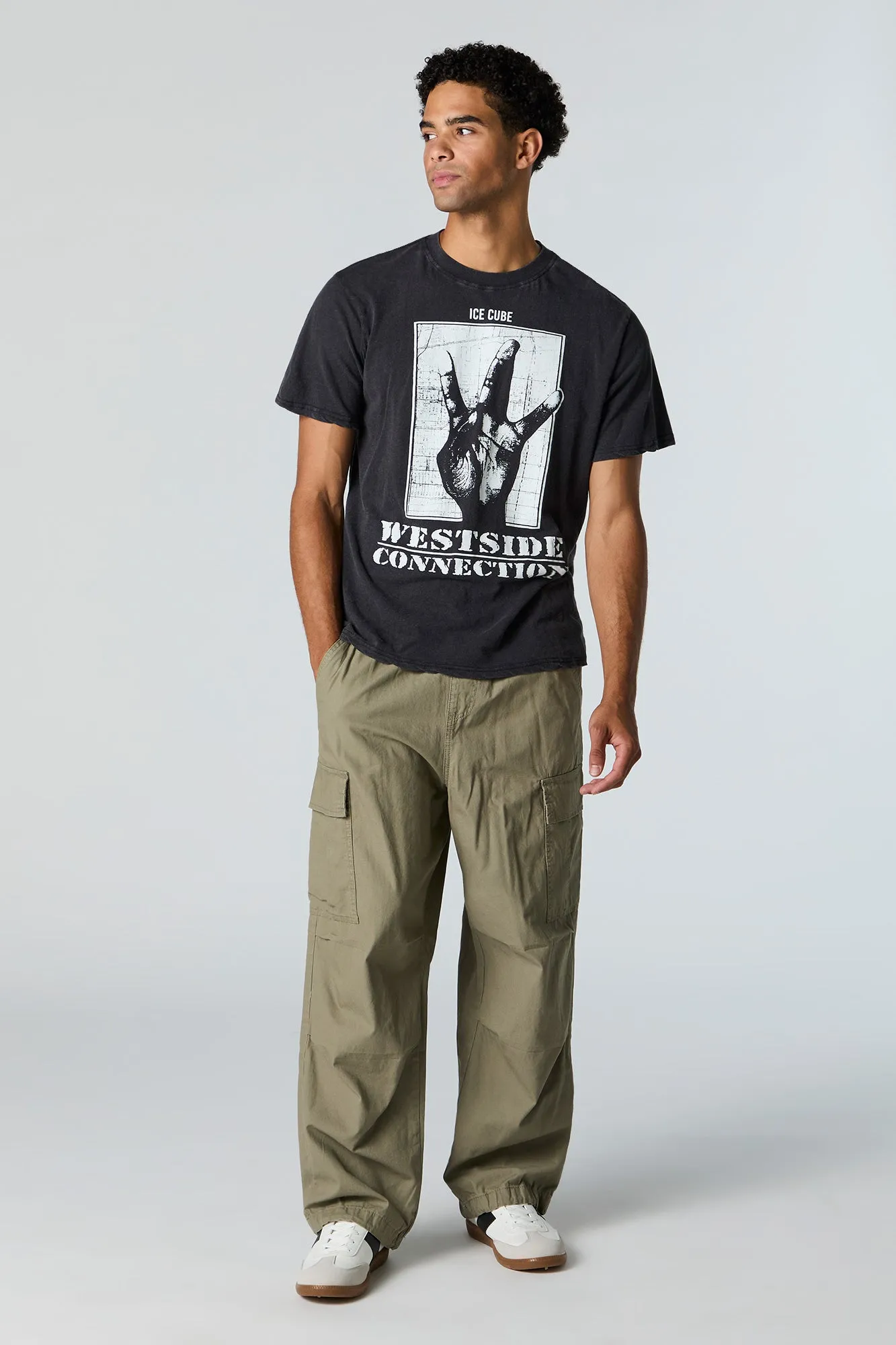 T-shirt délavé à imprimé Ice Cube sold by Urban Planet product image thumbnail 2