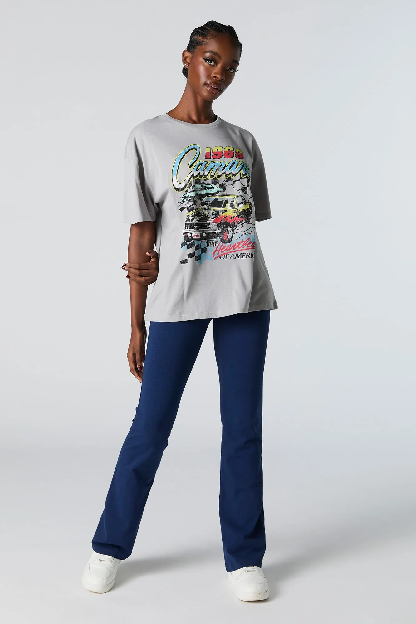 1969 Camaro Graphic Boyfriend T-Shirt sold by Urban Planet product image thumbnail 2