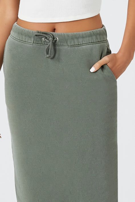 Fleece Mineral Wash Midi Skirt sold by Urban Planet product image thumbnail 5