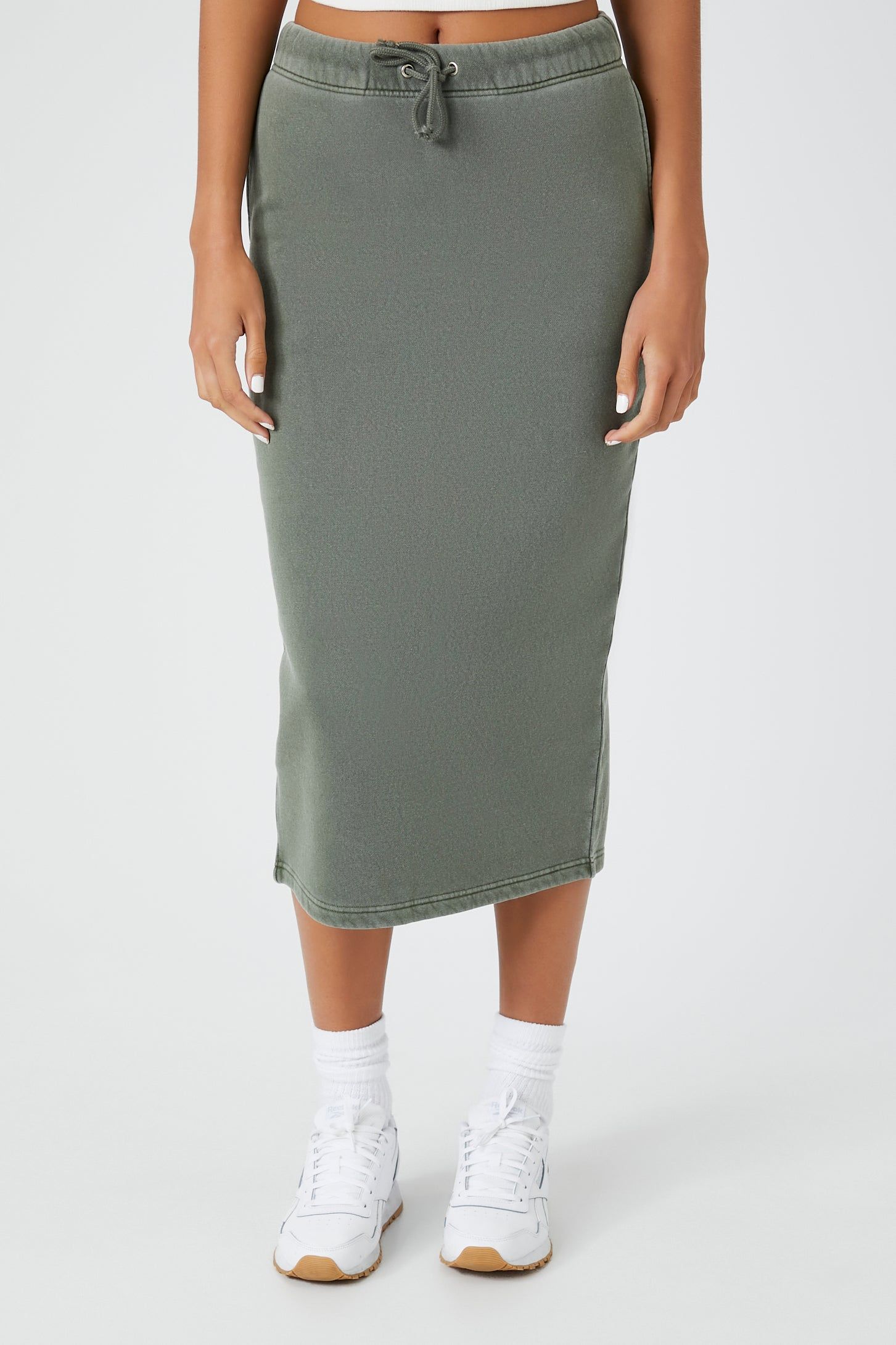 Fleece Mineral Wash Midi Skirt sold by Urban Planet product image thumbnail 2