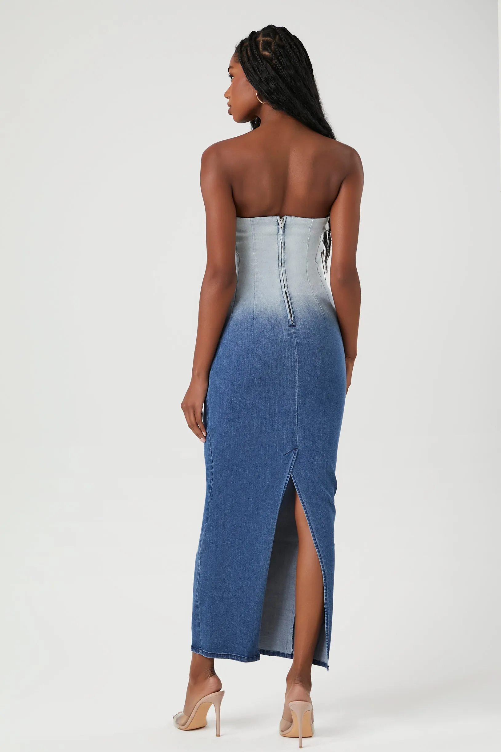 Ombre Denim Tube Maxi Dress sold by Urban Planet product image thumbnail 3