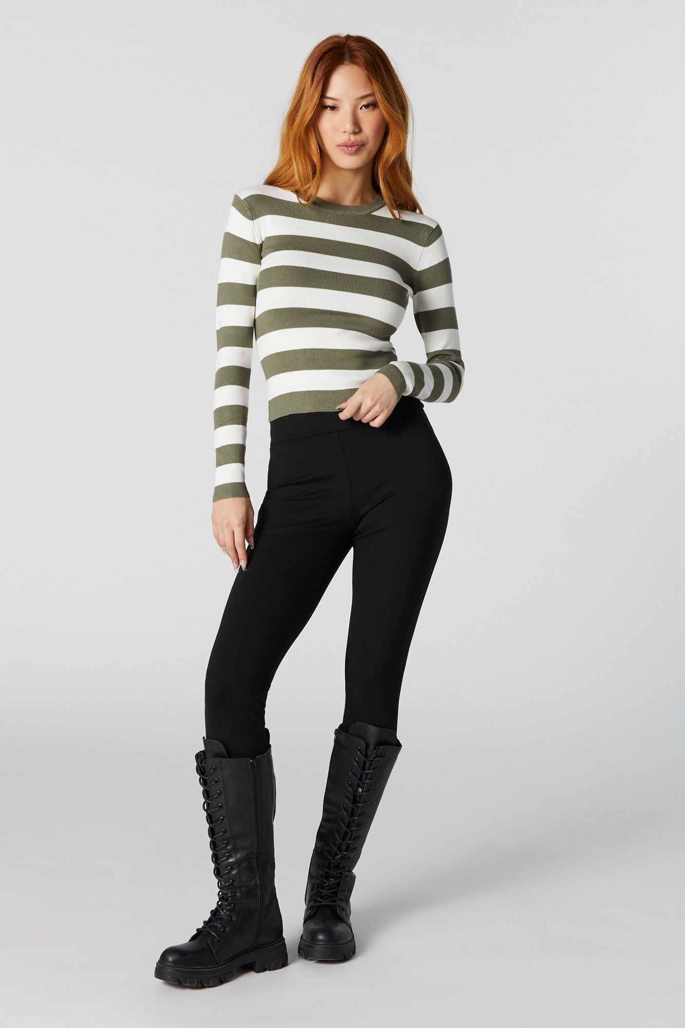 Wide Striped Ribbed Long Sleeve Top sold by Urban Planet product image thumbnail 6