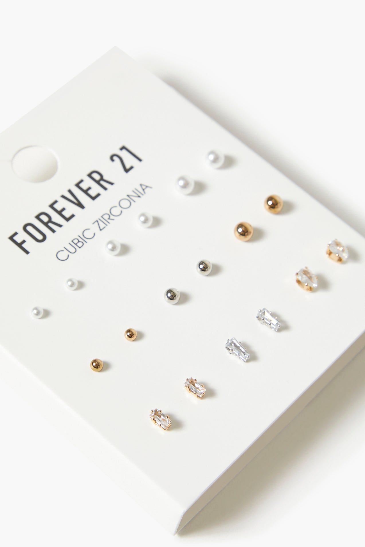 CZ & Faux Pearl Earring Set sold by Urban Planet product image thumbnail 2