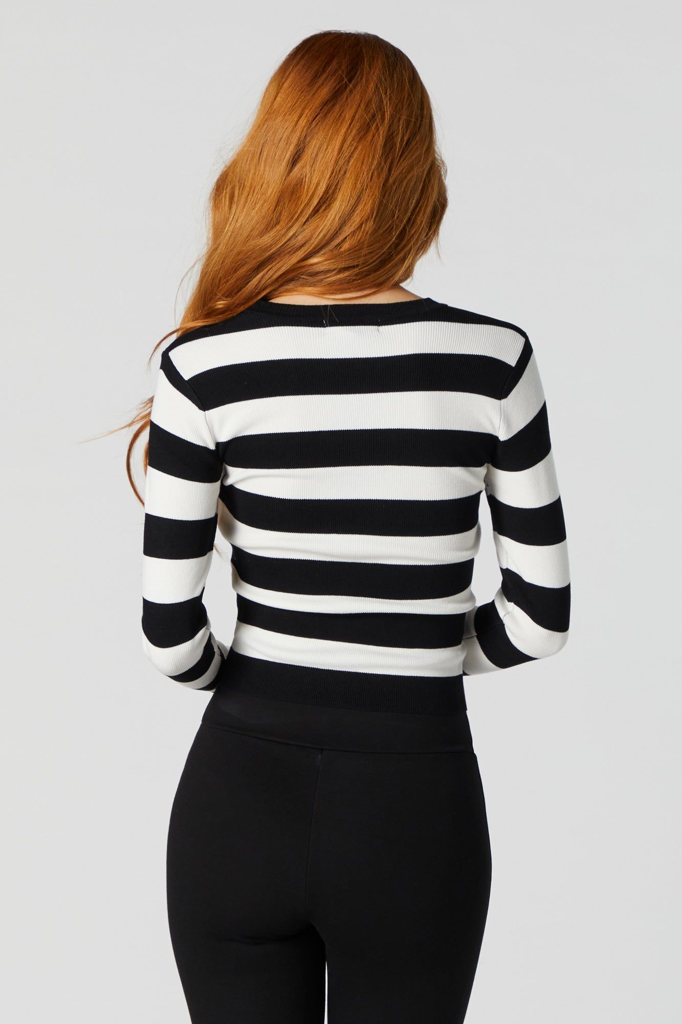 Wide Striped Ribbed Long Sleeve Top sold by Urban Planet product image thumbnail 8