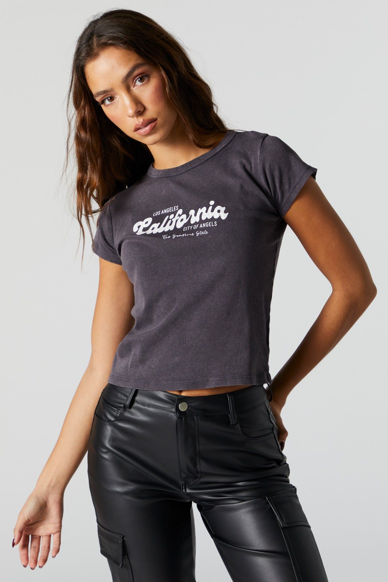 California Sunshine Graphic Washed T-Shirt sold by Urban Planet product image thumbnail 2