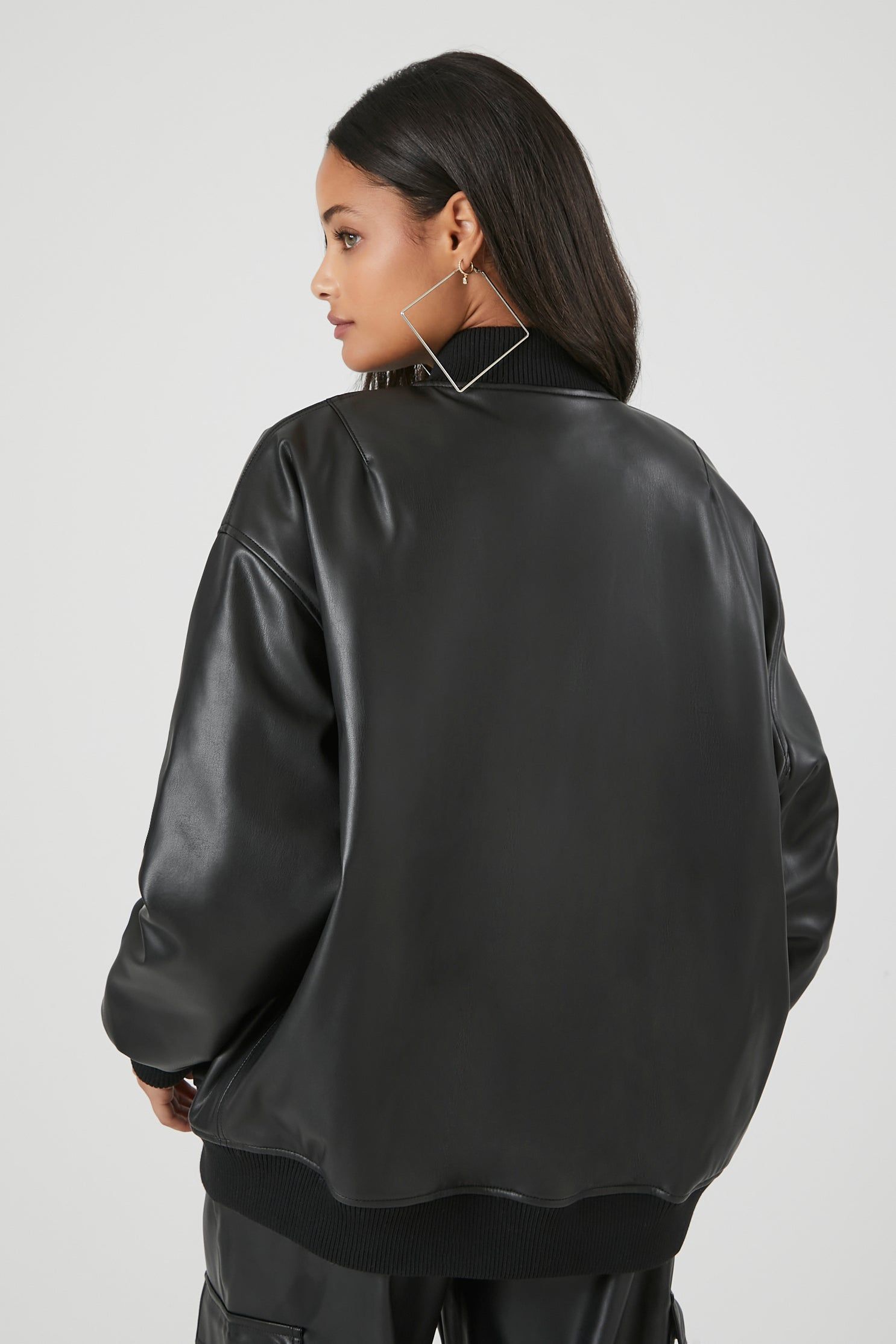 Faux Leather Bomber Jacket sold by Urban Planet product image thumbnail 2