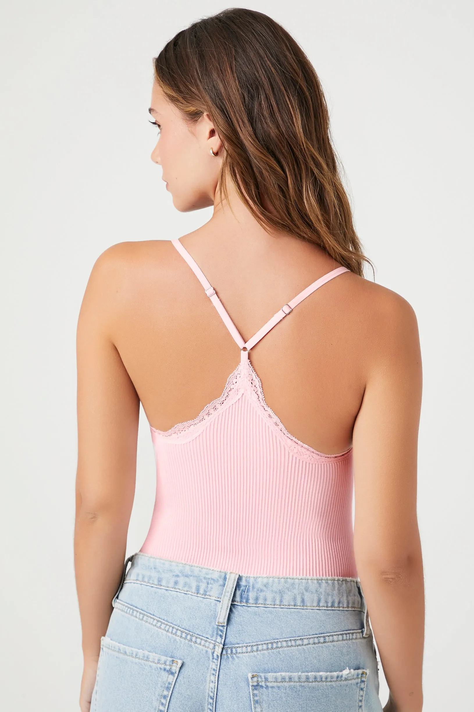 Seamless Lace-Trim Bodysuit sold by Urban Planet product image thumbnail 3