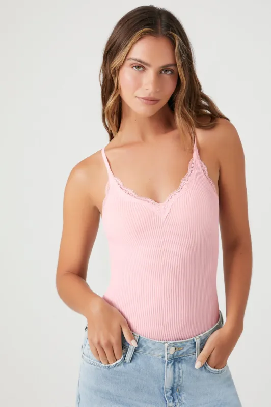 Seamless Lace-Trim Bodysuit sold by Urban Planet