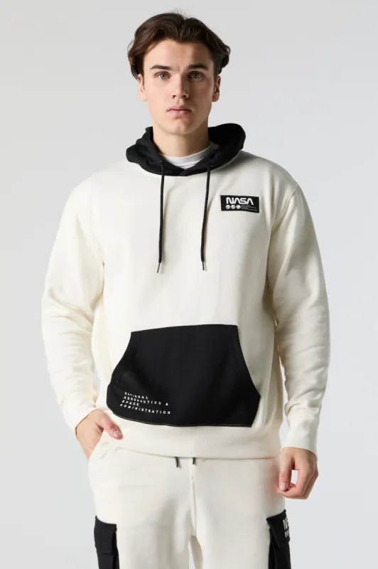 Colourblock NASA Fleece Hoodie sold by Urban Planet